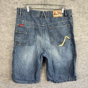 Drunknmunky Demin Shorts Mens 38 Jorts Loose Fit Skater Y2K Baggy Grunge